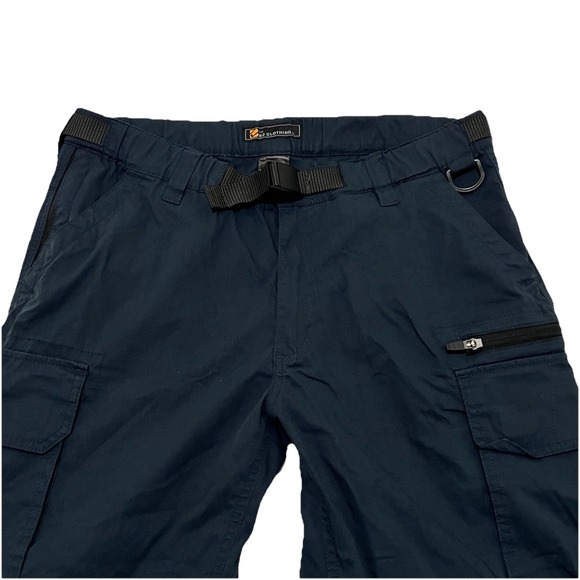 The BC Clothing Convertible Pants L x 30 Blue Cargo Hiking Pants Shorts - Picture 3 of 9